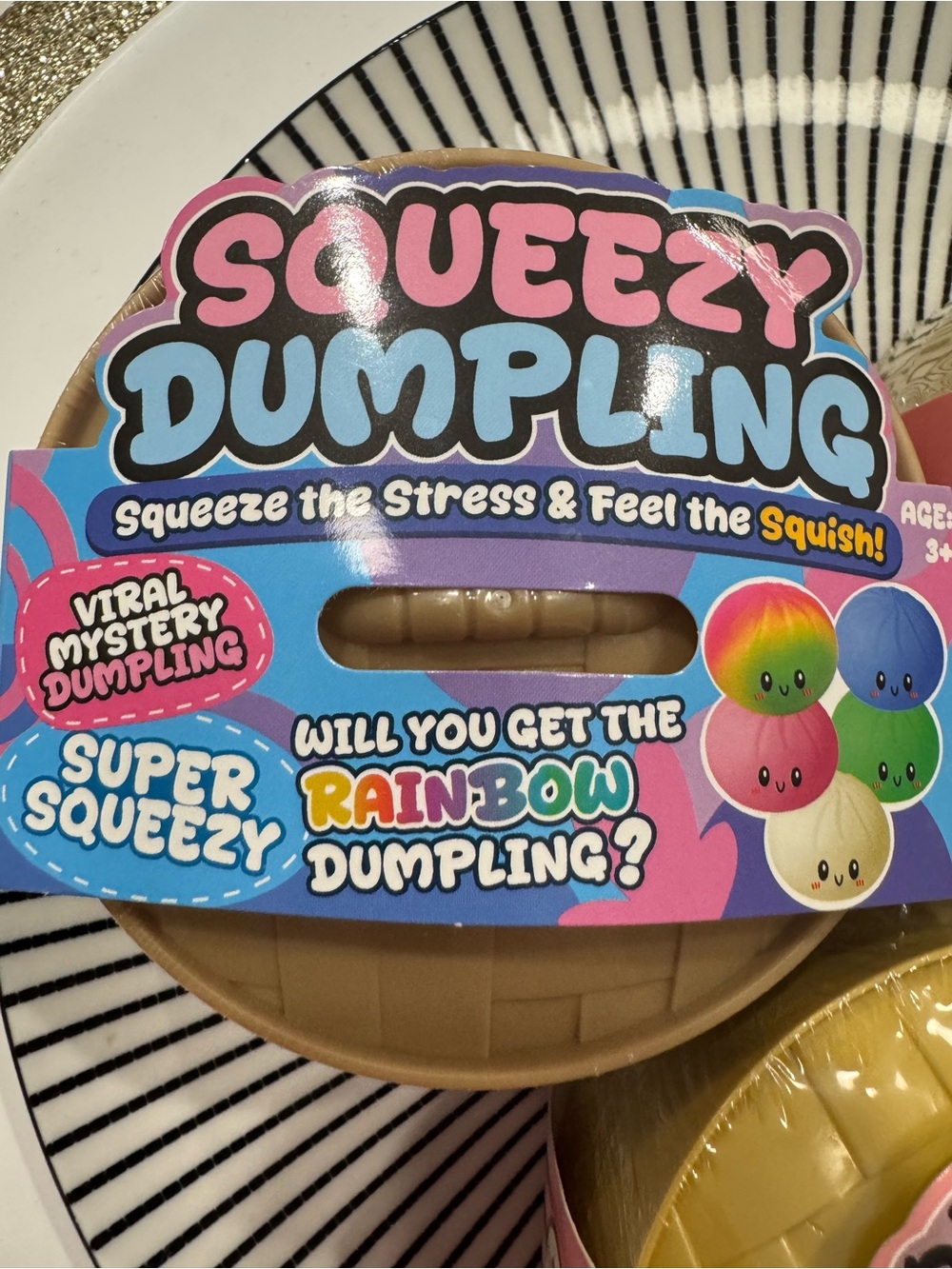 Squeezy Dumpling Stress Toy - Pink & Blue Packaging
Viral Toy 🔥